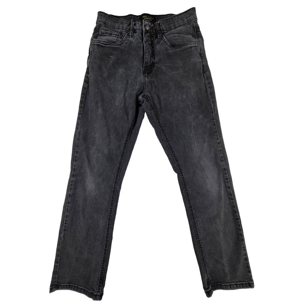 Urban Star 30x30 Jeans Black Faded Distressed Relaxed Fit Straight Leg Stretch 3
